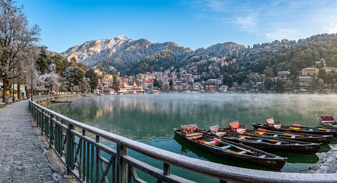 Nainital lake on a frost morning