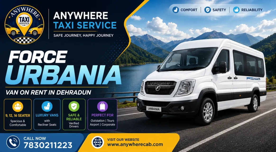 Force Urbania luxury van rental in Dehradun for corporate and VIP travel
