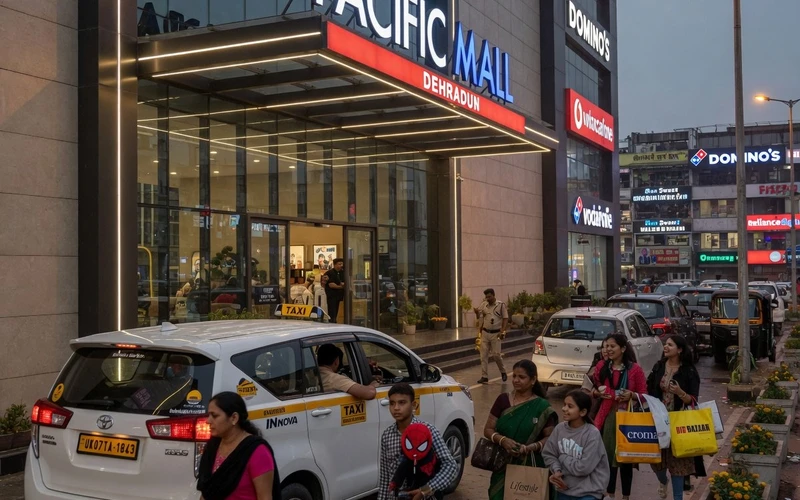 Pacific Mall Dehradun taxi evening trip